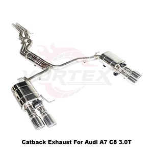 ท่อไอเสียสแตนเลส Vortex Performance สำหรับ Audi A7 C8 3.0T ปี 2019-2024 พร้อมวาล์วอิเล็กทรอนิกส์ปรับแต่งเสียงท่อไอเสีย - Product Image 2