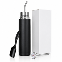 Thermos de voyage multifonctionnel 3-en-1 pour thé maté brésilien avec paille filtrante et couvercle – Cadeau d'affaires
