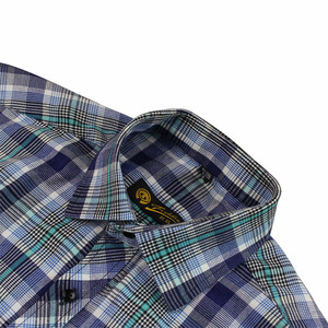Clásico personalizado hombres casual de manga larga a cuadros de camisa - Product Image 3