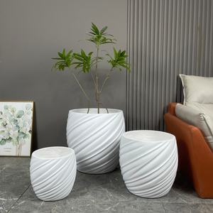 Customized Modern Large Round Clay Fiber Flower Pot <b>Planter</b> New Outdoor Home <b>Tree</b> Decor Garden Pot - Product Image 5