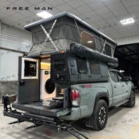 Tente à coque en aluminium avec vérin à gaz, double pliage, double pièce, imperméable, 5 lits, pour Tacoma Camper Van