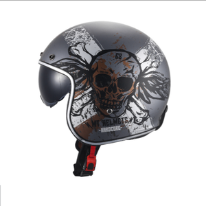 Casque modulaire demi-face vintage MT Helmets Cruiser CE/ABS 4 saisons à dégagement rapide en cuir rétro, neuf, directement de l'usine - Product Image 3