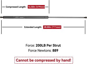 28in สปริงรับแรงกระแทก<span class=keywords><strong>889N</strong></span> 200ปอนด์/สปริงสำหรับงานหนักอะไหล่รถยนต์ใหม่สำหรับรถพ่วงฝาปิดลิฟต์รองรับความจุ200lbs - Product Image 6