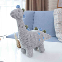 Peluches al por mayor tricot personnalisé Amigurumi ours en peluche dinosaure poupée bébé Crochet jouets en peluche en gros