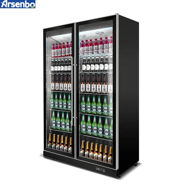 Arsenbo — réfrigérateur à Double porte, présentoir Vertical Commercial, pour supermarché, boissons fraîches, nouveauté