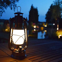 Lanterne flamme vacillante grange décorative contre la tempête rétro barre lumières nostalgique Vintage Bar mode lampe de nuit