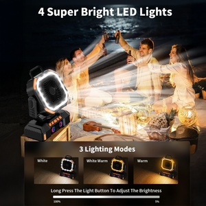 Outdoor Camping <b>Fan</b> Portable Capacity Remote Rechargeable Camping <b>Fan</b> 40000mAH F22S - Product Image 3