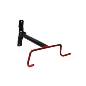 YS BR 3 <span class=keywords><strong>Portabici</strong></span> <span class=keywords><strong>Doppio</strong></span> <span class=keywords><strong>da</strong></span> Parete con Supporto Ribaltabile in Acciaio e Verniciatura a Polvere Rossa, Facile Installazione per Garage e Capanno - Product Image 1