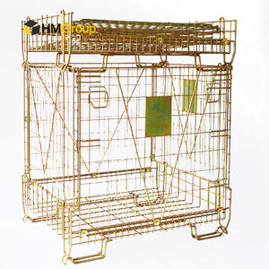 Depo malzeme taşıma istiflenebilir depolama tel örgü katlanmış katlanabilir PET Preform kafes - Product Image 2