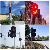 Feux de signalisation solaires en aluminium pour croisements avec éclairage LED rouge et vert étanche, marque Guangangan, Qingdao