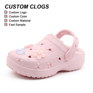 OLICOM Vente <span class=keywords><strong>en</strong></span> gros Sabots personnalisés avec logo pour filles, chaussures pour enfants, jolies fleurs, EVA souple, antidérapants, confortables, respirants, sabots pour piscine et plage - Product Image 2