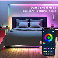 Lampu setrip led usb RGB dekorasi Interior, lampu dekorasi Natal latar belakang led, lampu setrip led usb, gigi biru