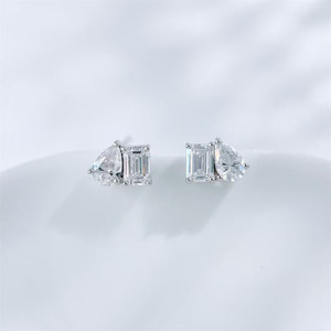 Pendientes de Oro Blanco de 18K con Diamantes Cultivados en Laboratorio, Pendientes de Clip, Pendientes de Diamantes para Mujer, Pendientes Colgantes de Moda, Pendientes Magnéticos - Product Image 2