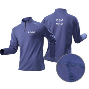 Sportswear Men Athletic Sports Shirts Quick Dry Zip Fleece Warm Long Sleeve Gym Compression Mens <b>Tshirts</b> - Product Image 3