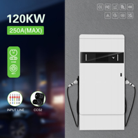 Nueva Estación de Carga para Vehículos Eléctricos de CC de Alta Potencia de 120 kW, 250 A, Cable de 5 m, Montaje en Suelo, Estación Wallbox Avanzada con OCPP 1.6J