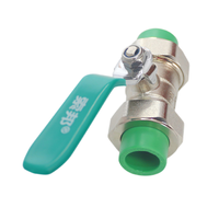 Chine prix usine 20mm PPR laiton robinet à tournant sphérique Double Union porte d'alimentation en eau forgé 20-63mm PPR raccords de tuyauterie arrêt manuel OEM