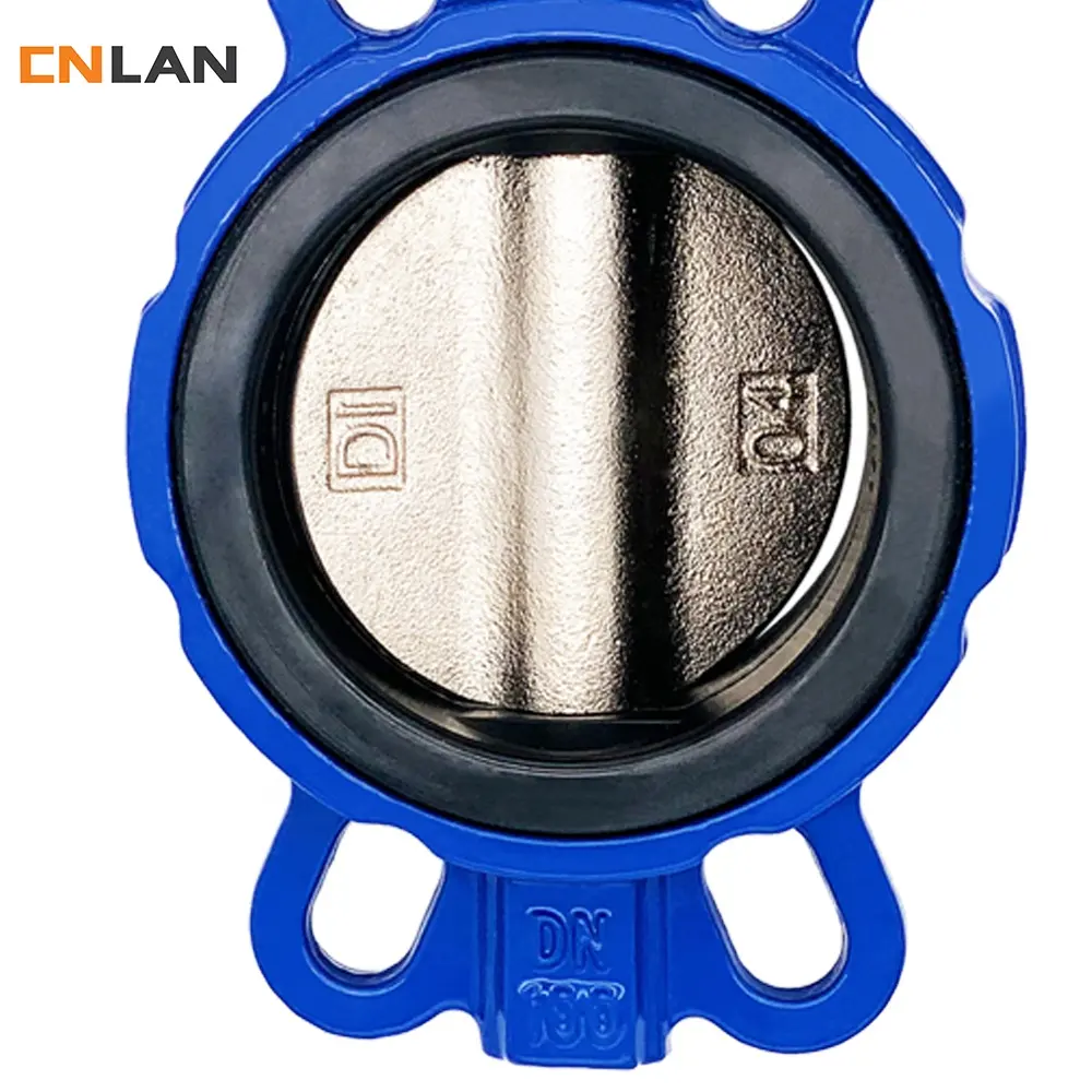 OEM handle wafer butterfly valve  DN50-DN300 soft seal center line butterfly valve