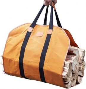 Sac de transport pour bois de chauffage BSCI Oxford Premium, idéal pour le camping, les barbecues et les accessoires de poêle à bois - Product Image 1
