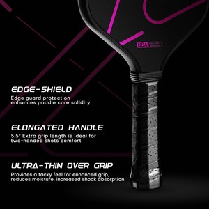 Palas de Pickleball de Fibra de Carbono Termoformadas Personalizadas, Superficie de Fricción de Carbono, Diseño Portátil, Ligero y Duradero para - Product Image 5