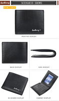 Dompet Pria Baellerry Slim Minimalis Baru, Dompet Lipat Fungsional dengan Banyak Tempat Kartu, Kulit PU Berkualitas Tinggi
