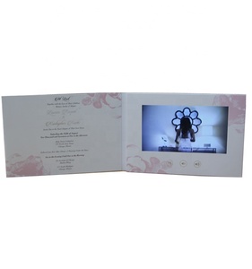 Broche électronique personnalisée en carton, emballage cadeau créatif, design d'invitation avec écran LCD de 7 pouces pour <span class=keywords><strong>mariage</strong></span> et anniversaire, 50 pièces - Product Image 3