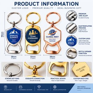 Décapsuleur porte-clés personnalisé en métal, impression UV, laiton, alliage de zinc, souvenir de luxe, résistant, cadeau de conférence - Product Image 4