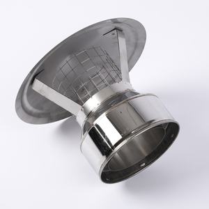 Capot de cheminée en acier inoxydable de 6 pouces, isolé à <span class=keywords><strong>double</strong></span> <span class=keywords><strong>paroi</strong></span> avec grille anti-oiseaux, couvercle supérieur résistant aux intempéries pour <span class=keywords><strong>tuyau</strong></span> de poêle - Product Image 6