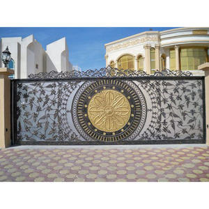 Porte d'allée métallique industrielle en <span class=keywords><strong>aluminium</strong></span> moderne Porte coulissante automatique Portes d'entrée motorisées en <span class=keywords><strong>aluminium</strong></span> Portes de jardin en <span class=keywords><strong>aluminium</strong></span> - Product Image 2