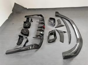 Pour <span class=keywords><strong>Mercedes</strong></span> <span class=keywords><strong>classe</strong></span> S W222 2019 S63 S65 mis à niveau B garde-boue avant diffuseur arrière becquet d'échappement kit carrosserie en fibre de carbone - Product Image 5