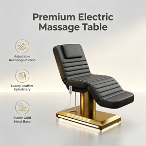 Table <span class=keywords><strong>de</strong></span> soin électrique 3 moteurs réglable en hauteur/dossier/pieds pour salon <span class=keywords><strong>de</strong></span> beauté, soins du visage, tatouage, cils, et applications médicales - Product Image 1