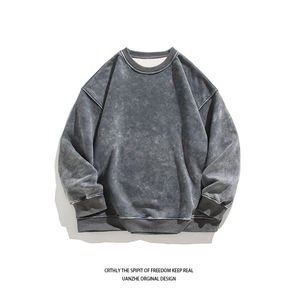 Sweat à capuche épais imprimé de logo personnalisé OEM pour hommes Sweats à capuche courts et simples sans cordon de serrage ourlet brut bord bas personnalisables - Product Image 4