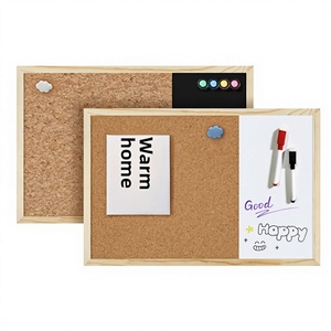 Tableau blanc magnétique standard mural en bois avec tableau en liège, tableau photo, tableau <span class=keywords><strong>de</strong></span> notes pour la maison et le bureau, tableau <span class=keywords><strong>de</strong></span> messages effaçable - Product Image 1