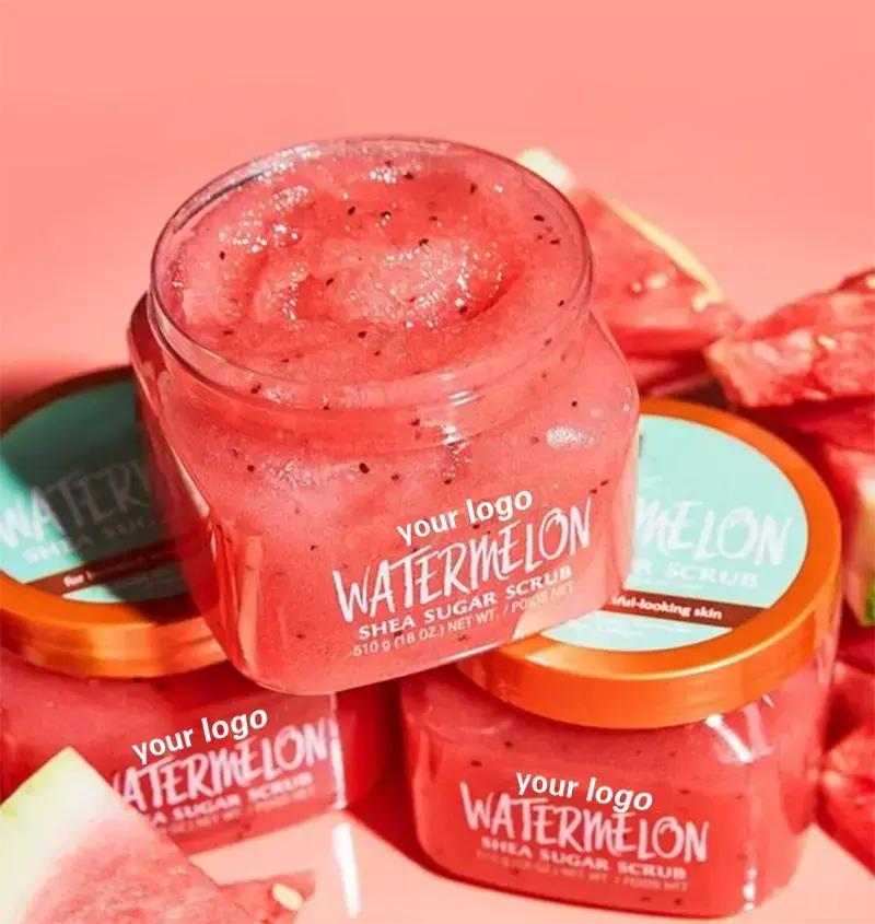 OEM ODM Private Label Watermelon Natural Exfoliating Whitening Body Scrub Organic Fruit Body Scrub