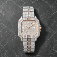 Montres pour hommes serties de diamants Moissanite VVS1, qualité haut de gamme, 40 mm, verre saphir étanche, montre-bracelet automatique mécanique