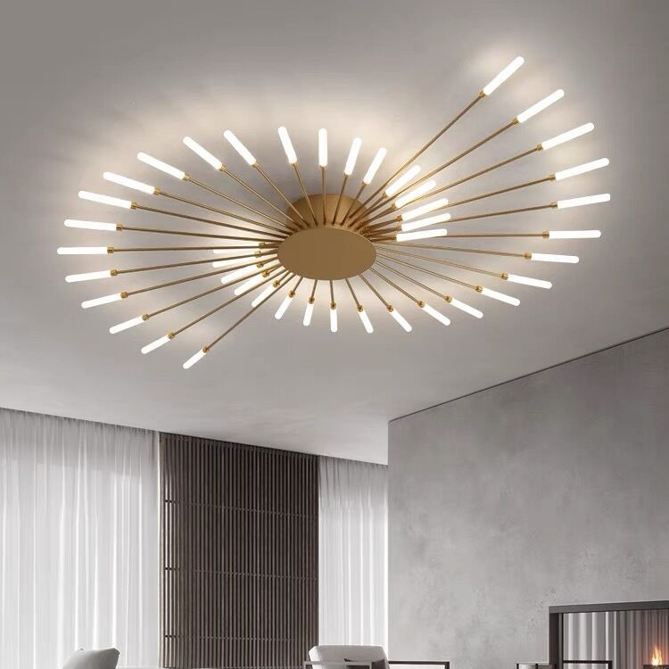Creative Fireworks Chandeliers Light Living Room Bedroom Modern ultra Thin Iron Body Ceiling Lamp for Home