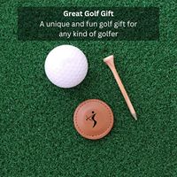 Nouveautés Marqueur de golf en cuir de haute qualité Accessoires de golf personnalisés Cadeau pour golfeur Vente en gros Marqueur de balle de golf magnétique