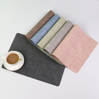 Set de table personnalisé avec logo imprimé, en PVC, motif tissu, pour table à manger, maison, cuisine, mariage, fête, décoration