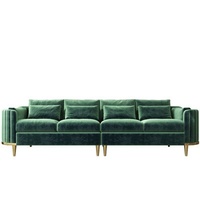 Meilleur Prix Canapé Modulable de Luxe Léger Nordique Rembourré de Mousse, Ensemble Canapé Sectionnel en Velours pour Appartement, Mobilier de Salon