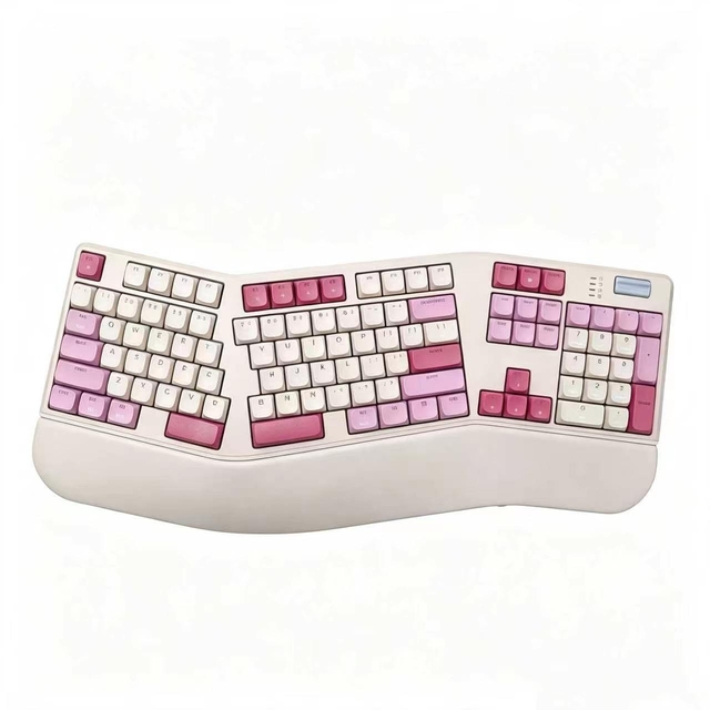 Red 105-Key Full-Size Hot-Swappable RGB Mechanical Keyboard Multi-Mode 2.4G Wireless + Type-C Wired with Magnetic Wrist Rest