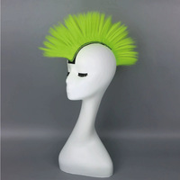 Perruque Mohawk adhésive pour casque de moto, vélo, ski, snowboard, accessoire de perruque pour costumes skinhead