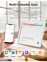 Calendrier numérique intelligent Android 15 Wi-Fi de 15,6 pouces avec rappels de notes et météo intégrées