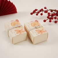 Boîte à dragées florale pour mariage, boîte cadeau en papier pour souvenir de fête de mariage