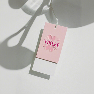 Tùy chỉnh logo dập nổi bé Quần áo may mặc Nhãn Cao Cấp May Mặc may mặc nhãn kết cấu giấy treo tag - Product Image 4