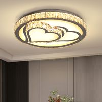 Nouveau Style Multi-taille Décoration Coeur Forme Intérieur Plafonniers Pendentif Lumière Luxueux Lustre En Cristal