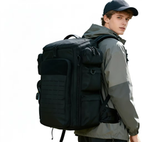 Sac à dos tactique de montagne grande capacité 50L en polyester Oxford respirant, imperméable et durable pour le voyage et la randonnée en extérieur