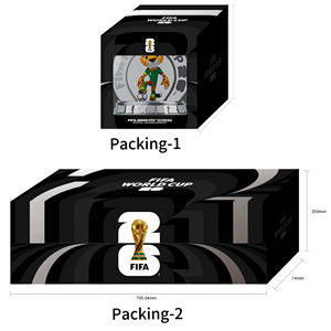 Produit Officiel Sous Licence Coupe du Monde <span class=keywords><strong>FIFA</strong></span> 2026 – Ensemble Souvenir Mascotte 3 Pièces Zayu, Maple et Clutch – Figurines en Plastique de 15 cm avec Boîte - Product Image 6