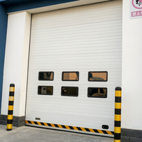 Puerta Seccional Automática de Uso Comercial, Sistema de Elevación Vertical, Panel de Acero Resistente, Puerta Superior a Prueba de Viento