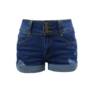 Pantalones cortos de mezclilla informales para mujer, pantalones cortos de talla grande para entrenamiento, gimnasio, correr, trotar, ropa deportiva comprimida cómoda - Product Image 1