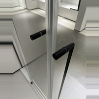 Paroi de douche FUSA Architectural en acier inoxydable 304 pour cabine de douche, 2 coulissantes, 2 fixes, verre trempé de 6 mm