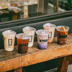 Tại gói cà phê cửa hàng trắng đen 4oz 8oz 12oz 16oz 20oz cafe cup 12oz ly cà phê dùng một lần lấy đi ly cà phê có nắp đậy PP - Product Image 6